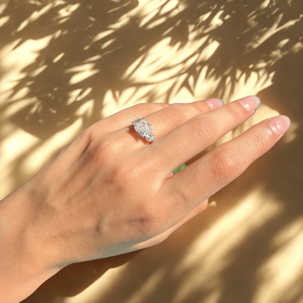 Three Stone Rings Lab-Created Diamond Three Stone Rings