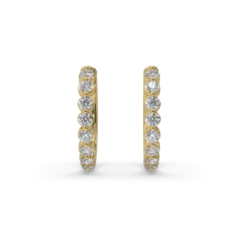 BEZEL PRONG SET WRAPAROUND EARRINGS